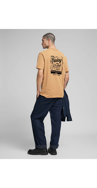 リラックスフィット コットンジャージー グラフティーTシャツ 詳細画像 ライトオレンジ 3